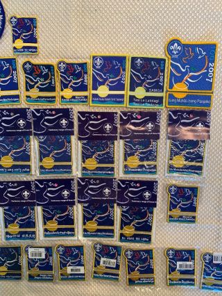 2007 10th Anniv Of Scouting One World One Promise 34 Piece Patch Set 4