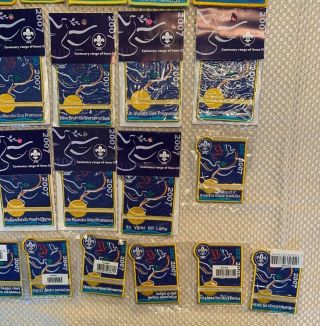 2007 10th Anniv Of Scouting One World One Promise 34 Piece Patch Set 5