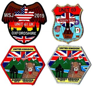 102 - 2019 World Jamboree 4 Uk Unit Patches