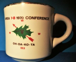 Area 7 - B 1970 Conference Oh - Da - Ko - Ta 153 Coffee Mug Boy Scouts Of America Bsa