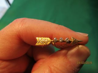 Pi Beta Phi 10k Gold Sorority National Officer Pin with Diamonds U of Iowa ' 57 3