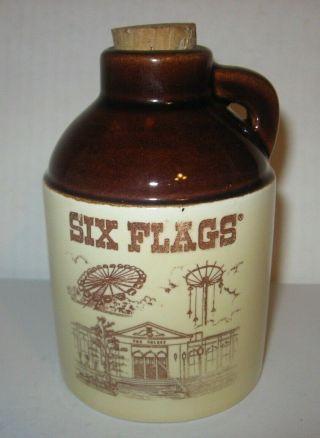 Vintage Six Flags St.  Louis Amusement Park Souvenir Ceramic Jug Japan