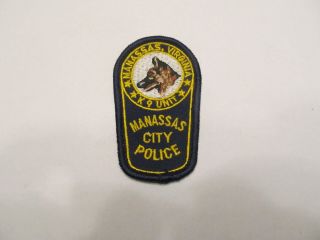 Virginia Manassas Police K - 9 Unit Cap Patch