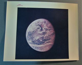 Nasa Apollo 11 Photo " A Kodak Paper " View Of Earth As11 - 36 - 5340