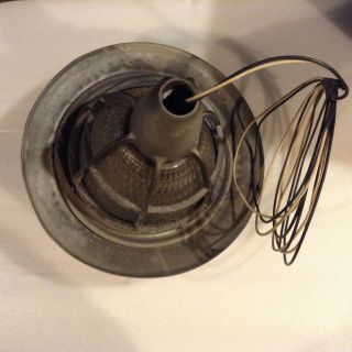 Antique Vintage Industrial Caged Explosion Proof Holophane Pole Light