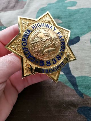 OBSOLETE VINTAGE California highway Patrol Trooper State Police Badge 5