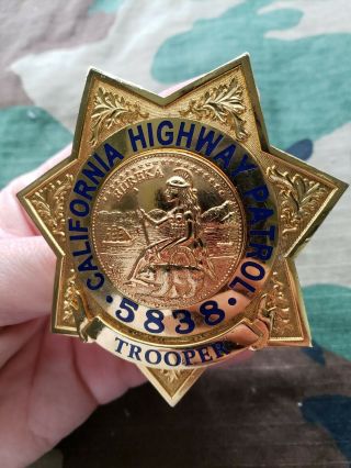 OBSOLETE VINTAGE California highway Patrol Trooper State Police Badge 7