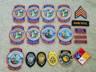 Florida Marine Patrol - Department Of Environmental Protection Police Patch Set