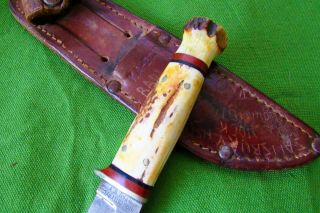 RARE Vintage Union Cutlery Company Sheath Knife KA - BAR 1927 - 1945 4