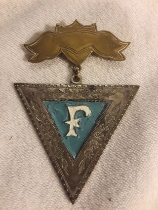 Knights Of Pythias Fcb Supreme Lodge Pin Medal Badge Rare Obsolete 1874