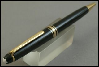 Near Montblanc Meisterstuck Classic Pix Black And Gold Ball Point Pen