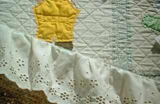 - SWEET CUSTOM QUILTED SUNBONNET SUE OVERALL SAM APPLIQUE QUILT WOWWW 4