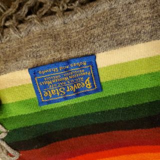 PENDLETON Native Aztec Indian Blanket Vintage 70s 60” X 69” Beaver State 2