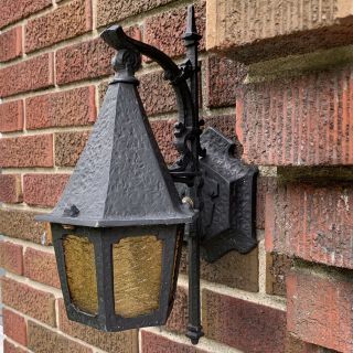 Outdoor/indoor Sconce Gothic Revival Antique Porch Light Rewired Fixture 55E 2