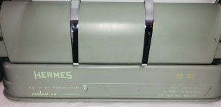 Vintage 1962 Hermes 3000 Typewriter With Case 7