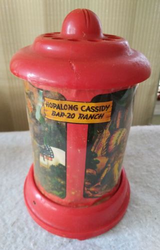 Vintage Motion Lamp Hopalong Cassidy,  Scene In Action