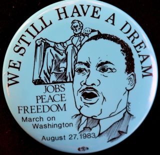 Martin Luther King - March On Washington 1983 - Black History Collectable Rare