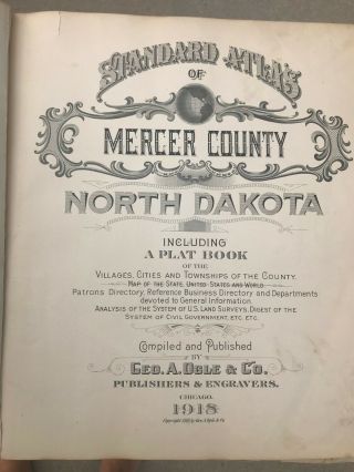 1918 Mercer County,  North Dakota Atlas 4