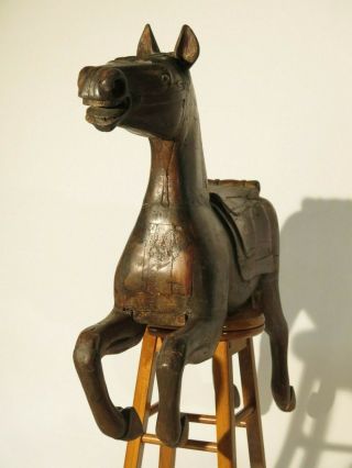 Antique Wooden Carousel Horse 11