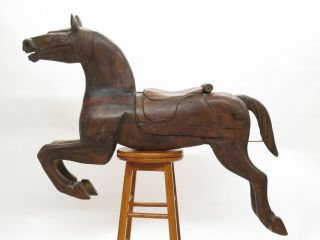 Antique Wooden Carousel Horse 2