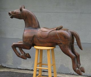 Antique Wooden Carousel Horse 5