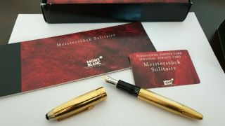 Montblanc Meisterstuck Solitaire Le Grand Gold Over Silver Nr.  146 Fountain Pen