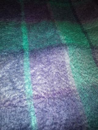 Avoca Made In Ireland Mohair Wool Blend Blanket Throw Blue Purple Aqua Lovely 2