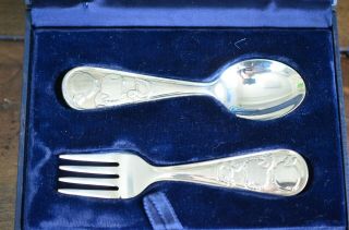 Vintage Tiffany & Co Sterling Silver Baby Fork And Spoon Set