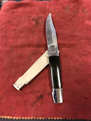 Vintage Barry Wood Mk 2 Custom Folding Knife With Papers And Tube