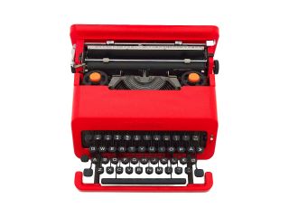Olivetti Valentine Typewriter,  Red Typewriter,  Revised Portable Typewriter
