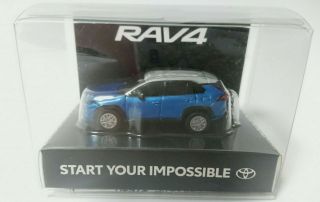 Rav4 Toyota Led Light Keychain Blue Flame／ice Edge Roof Model Car　
