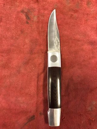 Vintage Barry Wood Mk 2 Custom Folding Knife Stamped Maker Light Weight