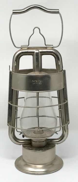Vintage Dietz Fire Dept.  Tubular Kerosene Lantern Fitall Globe