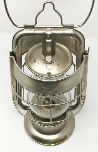 Vintage Dietz Fire Dept.  Tubular Kerosene Lantern Fitall Globe 8