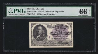 Franklin Columbian Exposition Ticket Series 