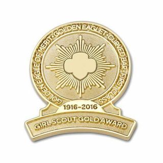 Girl Scout Gold Award Pin 100th Anniversary With Gift Case