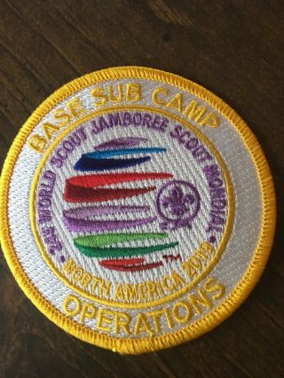 2019 World Scout Jamboree Base Sub Camp Operations Staff Patch