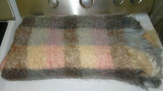 Vintage Hudson Bay Mohair Wool Throw Blanket Scotland