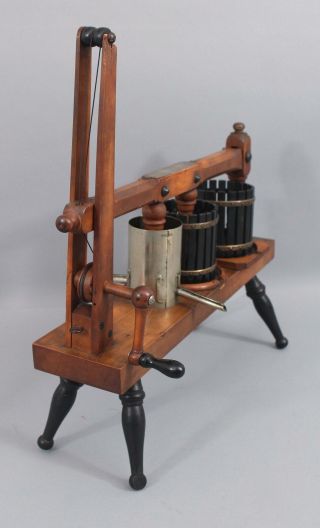 RARE 19thC Antique Patent Model Musselman Wine,  Cheese Press & Sausage Stuffer 10