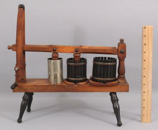 RARE 19thC Antique Patent Model Musselman Wine,  Cheese Press & Sausage Stuffer 2