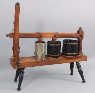 RARE 19thC Antique Patent Model Musselman Wine,  Cheese Press & Sausage Stuffer 5