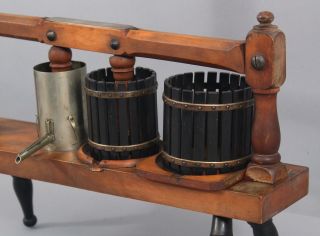 RARE 19thC Antique Patent Model Musselman Wine,  Cheese Press & Sausage Stuffer 6