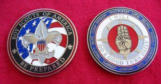 Scout Sign Challenge Coin Law Motto Oath Boy Scout Medallion Heavy Cub Scout Bsa