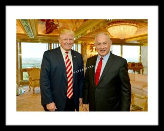 President Donald Trump And Benjamin Netanyahu 11x14 Photo Print Us Usa Israel