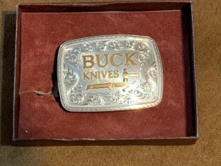Rare Vintage Buck Knives Belt Buckle