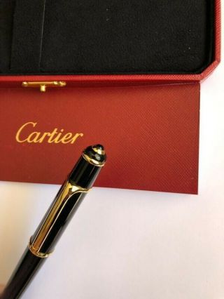Cartier Diablo Pen Black Composite w/ Gold Trim Details 2