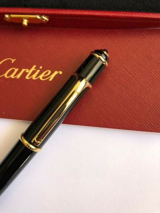 Cartier Diablo Pen Black Composite w/ Gold Trim Details 5