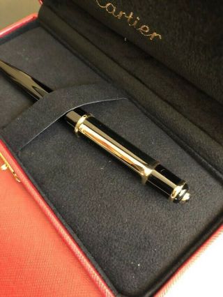 Cartier Diablo Pen Black Composite w/ Gold Trim Details 6