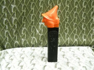 Vintage Halloween Witch A Orange/Black PEZ Dispenser No Feet made in Austria 2