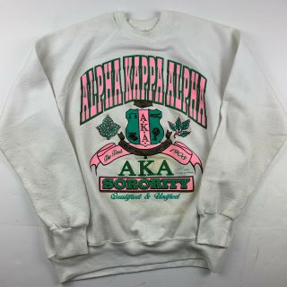 Vintage 1991 Alpha Kappa Alpha Aka Sorority Sweater M